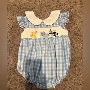 Blue Gingham Kids Bodysuit